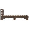 vidaXL Bed Frame Brown Oak Engineered Wood and Metal