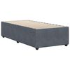 vidaXL Bed Frame Dark Gray Velvet (100% polyester), plywood, engineered wood