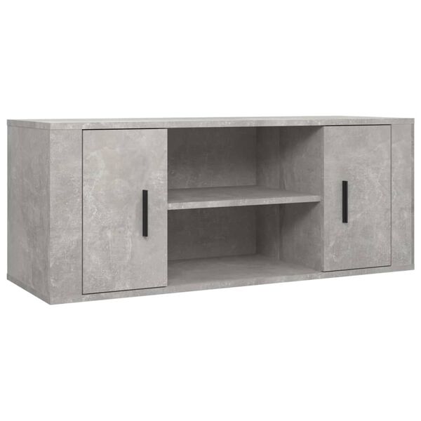 vidaXL TV Cabinet Concrete Grey Engineered Wood Medium-sized Cabinet