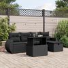 vidaXL Garden Sofa Set Black