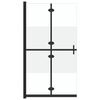 vidaXL Foldable Walk-in Shower Wall Half Frosted ESG Glass 43.3"x74.8"