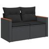 vidaXL Outdoor Sofa Set Black PE rattan Large Modular