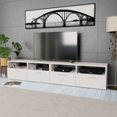 vidaXL TV Stands 2 pcs Engineered Wood 37.4"x13.8"x14.2" White