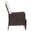 vidaXL Armchair Brown PE rattan Standard Adjustable Armrests Armchair
