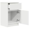 vidaXL Bedside Cabinet Set of 2 White Engineered Wood