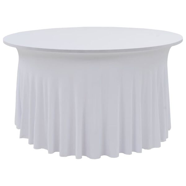 vidaXL 2 pcs Stretch Table Covers with Skirt 59.1x29.1" White