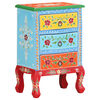 vidaXL Bedside Cabinet Multicolor Solid mango wood 15.7x11.8x23.6 in