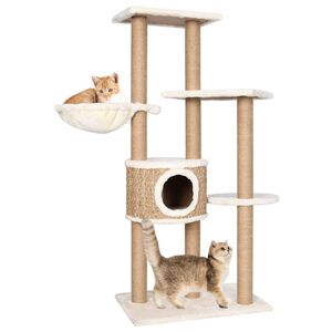 vidaXL Cat Tree Beige Flakeboard, plush, seagrass Medium Durable