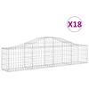 vidaXL Arched Gabion Baskets 18 pcs 78.7"x11.8"x15.7"/23.6" Galvanized Iron