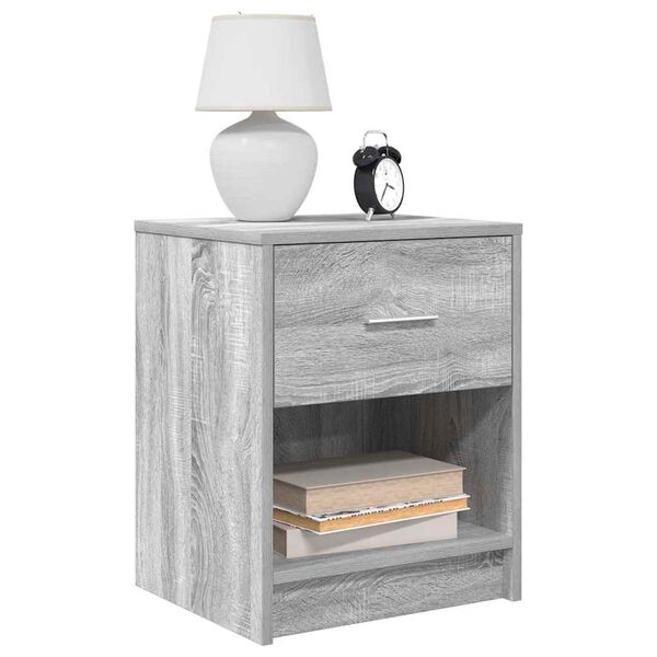 vidaXL Bedside Cabinet Grey Sonoma Engineered wood 15.7 x 13.4 x 19.7 in