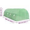 vidaXL Greenhouse Green PE (polyethylene) mesh fabric, Galvanized steel