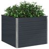 vidaXL Raised Garden Bed Anthracite Galvanized steel 39.4 x 39.4 x 30.3 in