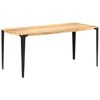 vidaXL Dining Table Natural wooden color and black