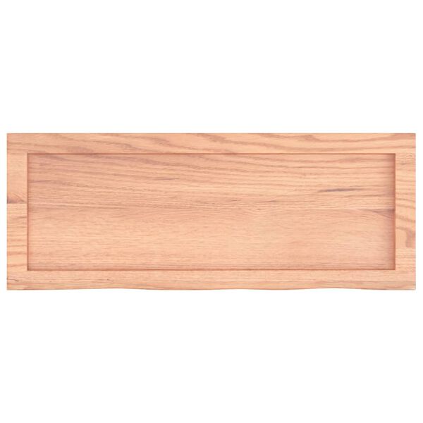 vidaXL Bathroom Countertop Light Brown 31.5"x11.8"x(0.8"-1.6") Treated Solid Wood