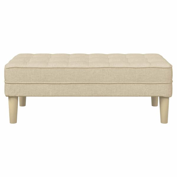 vidaXL Bench Cream 113 x 57 x 39 cm fabric