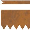 vidaXL Lawn Edging 20 pcs Brown 100 x 0.05 x 20 cm Weathering Steel