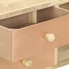 vidaXL TV Cabinet Natural wood with copper accents Solid Mango Wood Medium