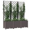 vidaXL Garden Planter Brown Polypropylene 47.2 x 15.7 x 53.5 in Planters