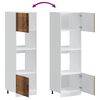 vidaXL Oven Cabinet Set of 2 Old Wood Engineered Wood Compact