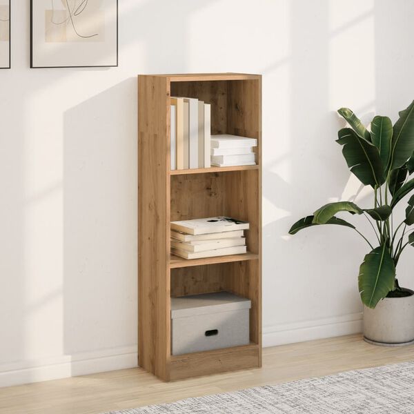 vidaXL Bookcase Artisan oak Engineered wood Tall Bookcase Rectangular
