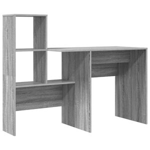 vidaXL Desk Grey Sonoma 51.77 x 19.69 x 41.93 in Engineered Wood