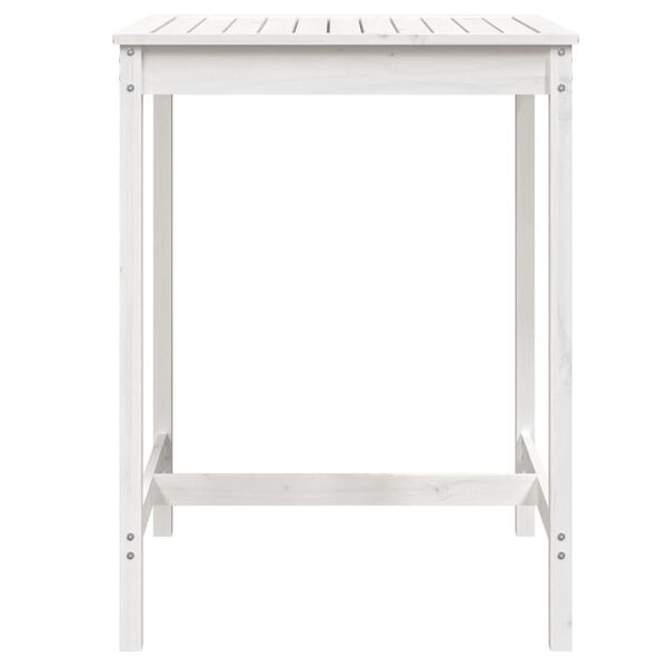 vidaXL Garden Table White Solid Pine wood Medium Durable Garden Table