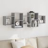 vidaXL Wall Shelf Grey Sonoma 50.8x7.1x16.5" Engineered Wood