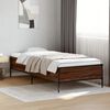 vidaXL Bed Frame Brown Oak Engineered Wood Single Durable Bed Frame