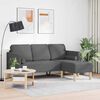 vidaXL Sofa Set Dark Grey 68.11 x 51.57 x 26.38 in Polyester
