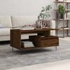 vidaXL Coffee Table Brown Oak Engineered Wood Medium Coffee Table