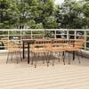 vidaXL Garden Dining Set Black Steel Standard Durable