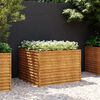 vidaXL Garden Raised Bed 39.4"x39.4"x27.2" Corten Steel