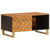 vidaXL Coffee Table Brown and Black Solid mango wood, MDF, iron Medium
