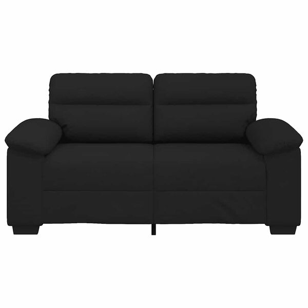 vidaXL 2-Seater Sofa Black Polyester Standard 2-Seater Sofa