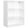 vidaXL Hanging Wall Cabinet High gloss white Engineered wood Medium