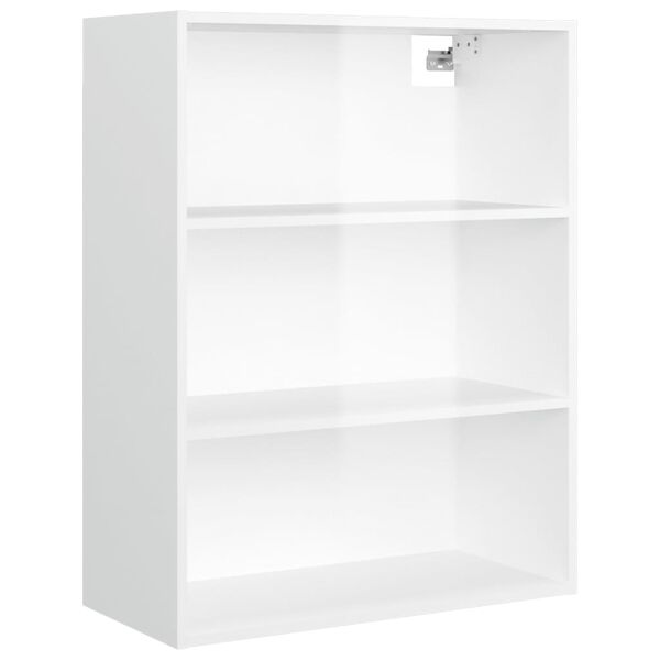 vidaXL Hanging Wall Cabinet High gloss white Engineered wood Medium