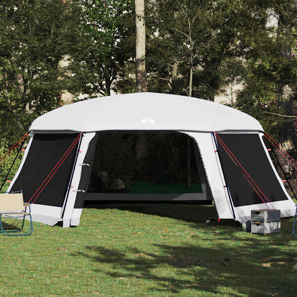 vidaXL Pool Tent with Removable Fly & Mesh Walls Grey 263.8x232.3"