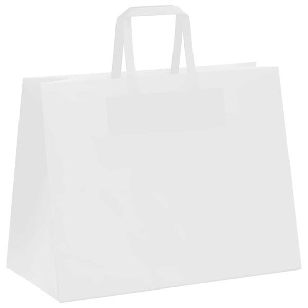 vidaXL Paper Bags 50 pcs with Handles White 32x17x25 cm