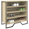 vidaXL Shoe Cabinet Sonoma oak Engineered wood, metal Medium
