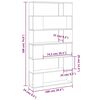 vidaXL Book Cabinet Room Divider White Engineered wood 39.4x9.4x74.0 in