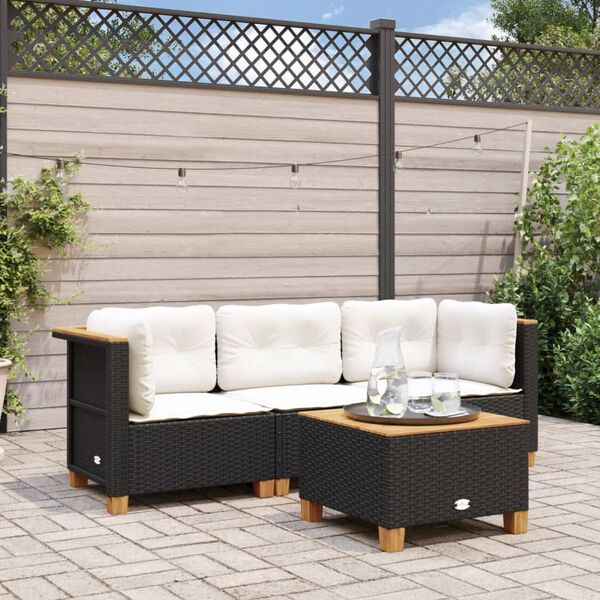 vidaXL Garden Sofa Set of 3 Modular Outdoor Sofa Rectangular Modern