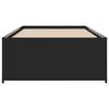 vidaXL Bed Frame Black Engineered Wood, Steel Single Modern Bed Frame