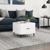 vidaXL Coffee Table High gloss white Engineered wood, iron