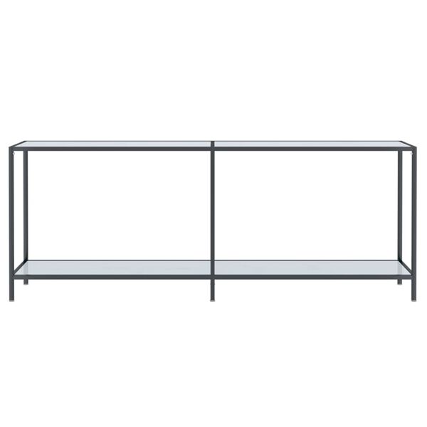 vidaXL Console Table White Tempered glass Large Console Table