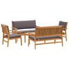 vidaXL Garden Sofa Set 5 pcs Brown Solid Acacia Wood