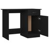 vidaXL Desk Black Engineered wood Compact Desk Rectangular Modern