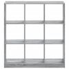 vidaXL Bookcase Grey Sonoma Engineered Wood Medium Bookcase