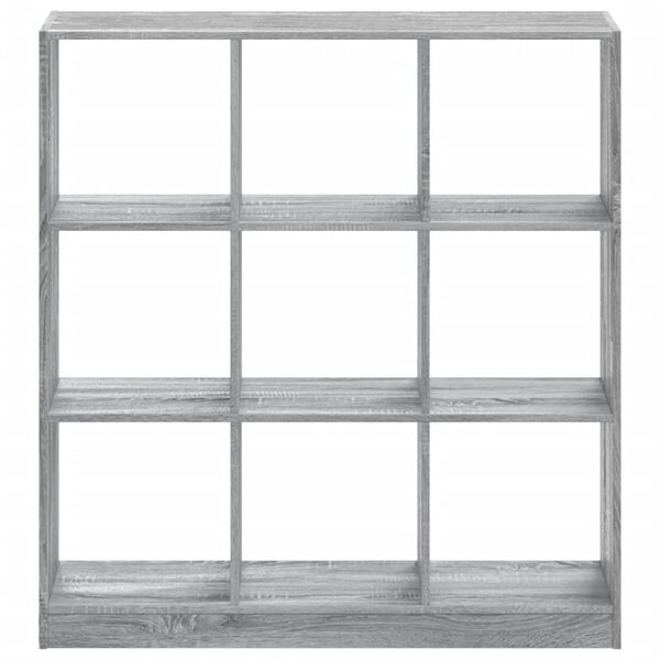 vidaXL Bookcase Grey Sonoma Engineered Wood Medium Bookcase