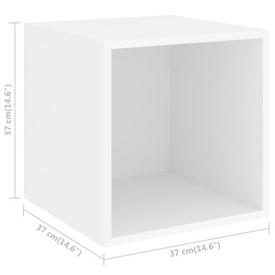 vidaXL Wall Cabinet White 14.6"x14.6"x14.6" Engineered Wood