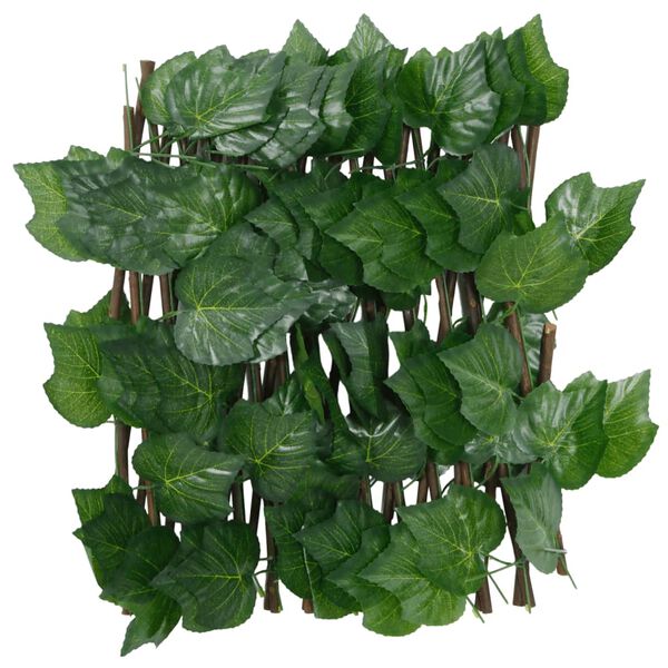 vidaXL Artificial Grape Leaf Trellis Expandable Green 70.9x7.9"